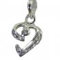 Riyo CZ925 Solid Sterling Silver Dependable Pendant L 0.5in Spwhcz-110036
