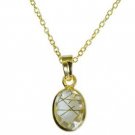 Riyo Multi Gold Plated Rutile Quartz CZ Pendant graceful beautiful handmade jewe