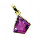 Riyogems Pink Cz Gold Plate Jewelry Leaf And Tree Pendant L 1in Gpppicz-102005
