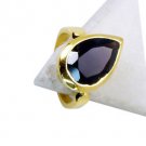 Smoky Quartz 18 Ct Y.G. Plated Class Ring