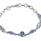 Riyo Blue 925 sterling silver Blue Topaz Bracelet glorious handmade jewellery su