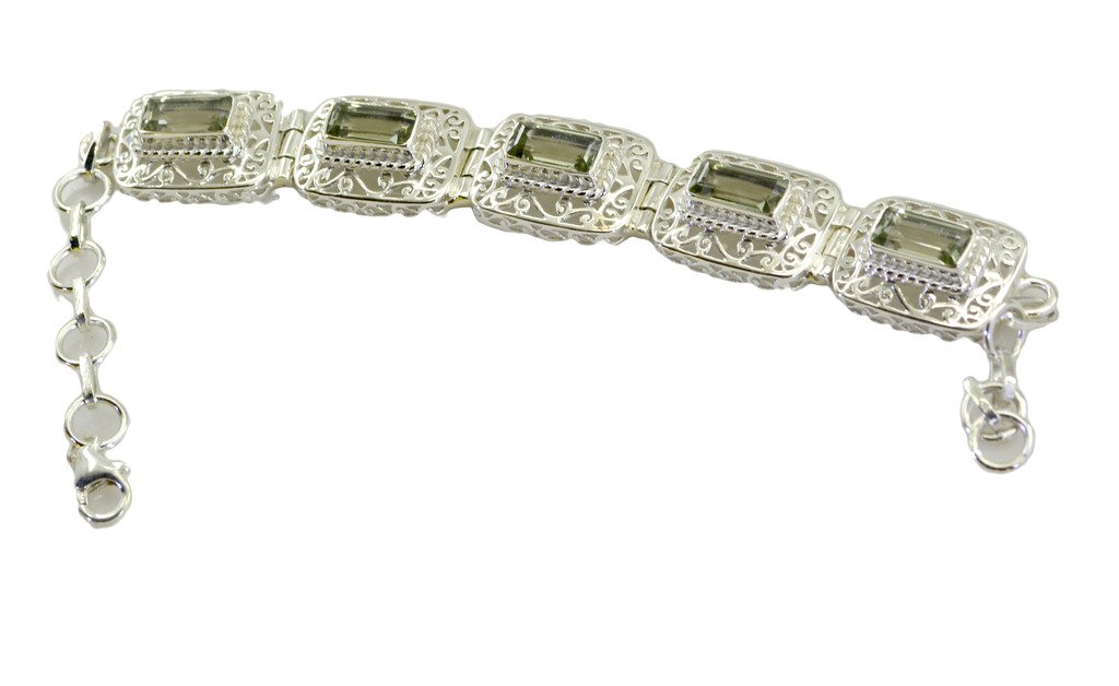 Riyo A Green Amethyst 925 Solid Sterling Silver Eco Friendly Bracelet Sbragam-28