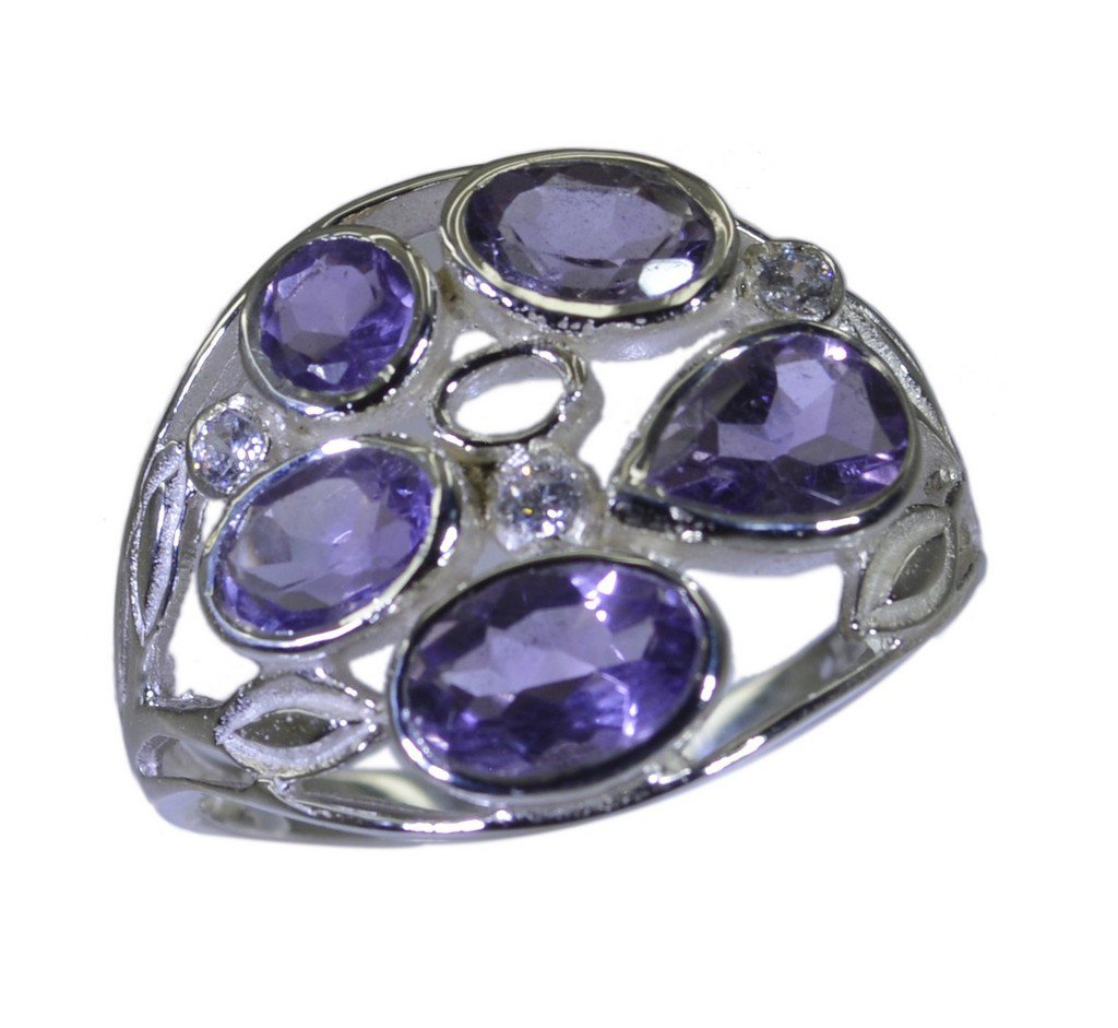 Riyo Purple 925 sterling silver Amethyst Ring prettyish original handmade jewelr