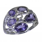 Riyo Purple 925 sterling silver Amethyst Ring prettyish original handmade jewelr