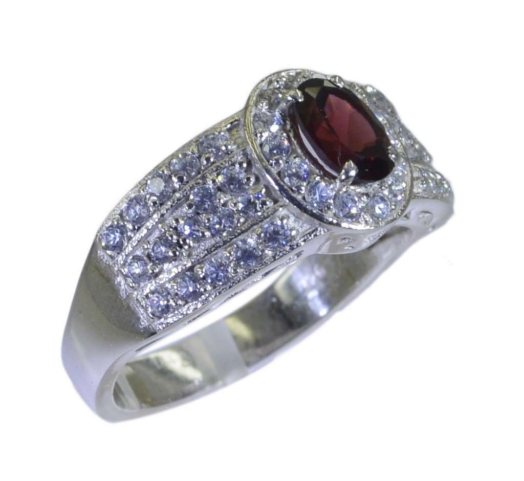 Riyo Red 925 sterling silver Garnet Ring fine creative handmade jewelry SRGAR90-