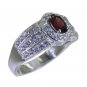 Riyo Red 925 sterling silver Garnet Ring fine creative handmade jewelry SRGAR90-