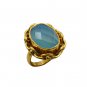 Riyo A Blue Chalcedony 18kt Gold Plated Gorgeous Ring Gprbch80-8065