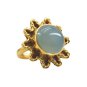 Riyo A Blue Chalcedony  18kt Gold Plated Sparkly Ring Gprbch65-8066