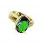 Emerald Cz 18kt Gold Plating Claddagh Ring