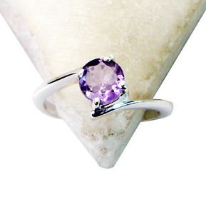 Riyo Purple Amethyst 925 Solid Sterling Silver Expensive Looking Ring Srame70-21