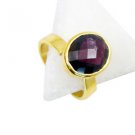Garnet Gold Plated India Wedding Bands