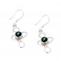 Riyo Malachite 92.5 Solid Silver Mother Earring L 1.5in Semal-48016
