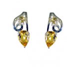Riyo Citrine Silver Jewellery Shop Wedding Earring L 0.2in Secit-14038
