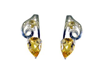 Riyo Citrine Silver Jewellery Shop Wedding Earring L 0.2in Secit-14038