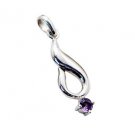 Riyo Amethyst Silver Indian Jewelry Aurora Pendant L 1.5in Spame-2009