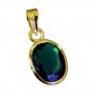 Riyogems Green Emerald Cz 18 Kt Y.G. Plated Teardrop Pendant L 1in Gppemcz-96009