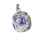 Riyo Amethyst Silver Jewelry India Cuff Pendant L 1.5in Spame-2096