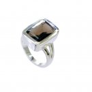 Riyo Smoky Quartz Solid Silver Jewelry Engraved Silver Ring Sz 7 Srsqu7-76034