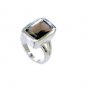 Riyo Smoky Quartz Solid Silver Jewelry Engraved Silver Ring Sz 7 Srsqu7-76034