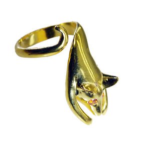 Riyo   Gemstone  18kt Gold Plated Mouse Ring Gprmouse70-240005