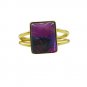 Riyo  Dichroic Glass  18kt Gold Plated Individualist Ring Gprdgl80-22013