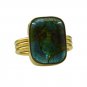 Riyo Dichroic Glass 18kt Gold Plated Handmade Ring Gprdgl70-22045