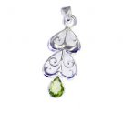 Riyo Peridot Wholesale Gemstone Filigree Pendants L 1.5in Spper-58065