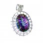 Riyo Mystic Quartz Silver Jewelry Shop Custom Silver Pendant L 2.5in Spmqu-54008