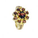 Riyo Garnet Gold Plated Costume Engagement Ring Sz 8.5 Gprgar8.5-26048