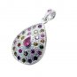 Riyo Tourmaline Silver Gem Jewellery J-Hoop Pendant L 2in Sptou-84015