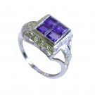 Riyo Amethyst Simple Silver Jewellery Silver Ring Band Sz 7 Srame7-2045