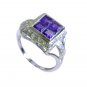 Riyo Amethyst Simple Silver Jewellery Silver Ring Band Sz 7 Srame7-2045