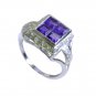 Riyo Amethyst Simple Silver Jewellery Silver Ring Band Sz 7 Srame7-2045