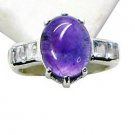Riyo Purple Amethyst 925 Solid Sterling Silver Etched Ring Srame60-2191