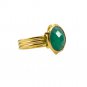Riyo A Green Onyx 18kt Gold Plated Handcrafted Ring Gprgon75-30080