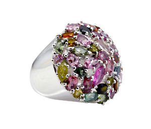 Riyo  Tourmaline 925 Solid Sterling Silver Crackled Ring Srtou80-84148