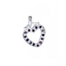 Riyo Garnet Liquid Silver Jewelry Custom Silver Pendant L 0.7in Spgar-26089