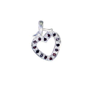Riyo Garnet Liquid Silver Jewelry Custom Silver Pendant L 0.7in Spgar-26089