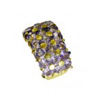 Riyo  Cz 18.Kt Y Gold Plating Rosary Ring Jewelry Sz 7 Gprmucz7-116024