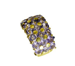 Riyo  Cz 18.Kt Y Gold Plating Rosary Ring Jewelry Sz 7 Gprmucz7-116024