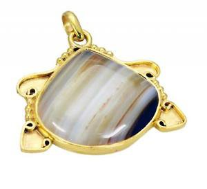 Riyogems Jasper 18 C Gold Plating Peace Pendants L 2in Gppjas-40004
