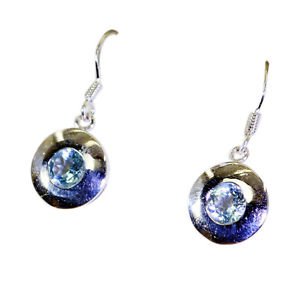 Riyo A Blue Topaz 925 Solid Sterling Silver Lightweight Earring L 1in Sebto-1005