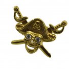 Riyo   Gemstone  18kt Gold Plated Skull Ring Gprskull70-280001