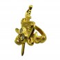 Riyo Gemstone 18kt Gold Plated Skull Ring Gprskull70-280001