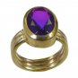 Riyo Multi Gold Plated Dichroic Glass Ring engaging handmade birthstone jewelry