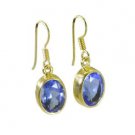 Riyo Blue  Gold Plated Blue Sapphire CZ Earring hunky handmade jewellery designe
