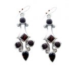 Riyo Garnet Silver Jewelry Wholesalers Celebrity Earring L 1.5in Segar-26052