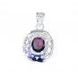 Riyo Garnet Jaipur Silver Jewellery Pendant Stud L 1.2in Spgar-26079