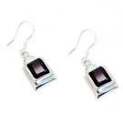 Riyo Garnet Silver Pendant Jewelry Celebrity Earring L 1.5in Segar-26063