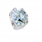 Riyo Blue Topaz Silver Bridal Jewellery Eternity Ring Sz 5.5 Srbto5.5-10099